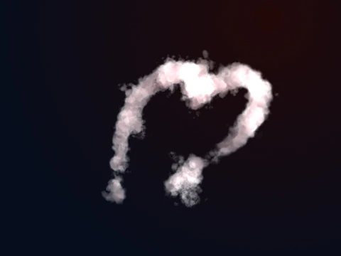 VDB Heart Shaped Cloud Trail Animated 01 3D Model