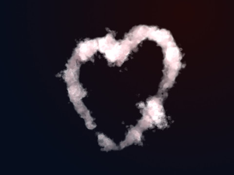 VDB Heart Shaped Cloud Trail Animated 01 3D मॉडल