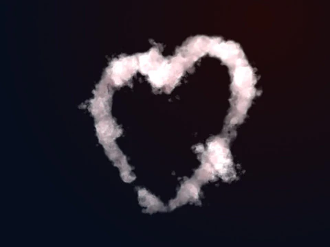 VDB Heart Shaped Cloud Trail Animated 01 3D Model