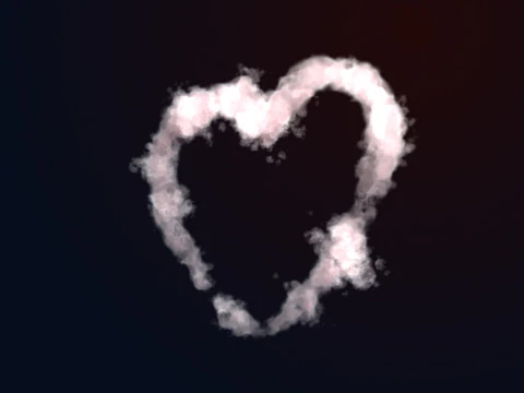 VDB Heart Shaped Cloud Trail Animated 01 3D Model