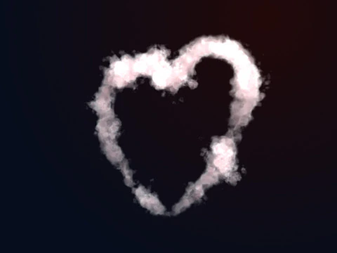 VDB Heart Shaped Cloud Trail Animated 01 3D Model