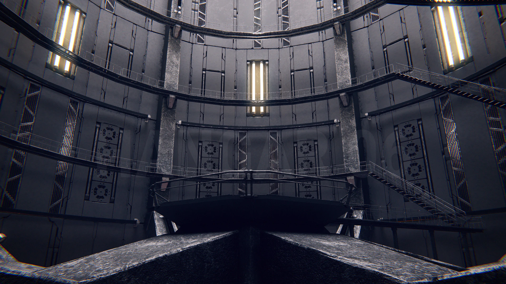 Hangar 06 Fantascienza PBR Modello 3D .c4d .max .obj .3ds .fbx .stl .blend