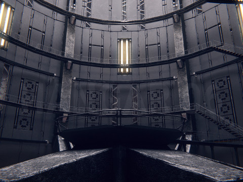 Hangar 06 Sci-Fi PBR Modelo 3D