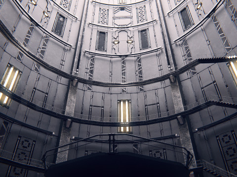 Hangar 06 Sci-Fi PBR 3D Model