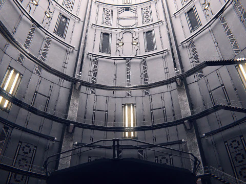 Hangar 06 Fantascienza PBR Modello 3D