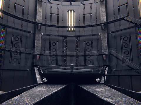 Hangar 06 Sci-Fi PBR 3D Model