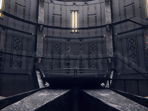 Hangar 06 Fantascienza PBR Modello 3D