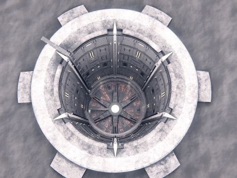 Hangar 06 Sci-Fi PBR 3D Model