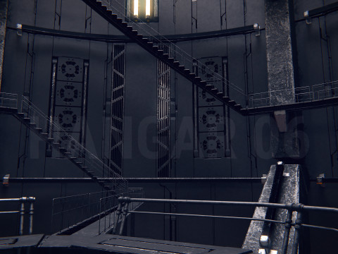 Hangar 06 Sci-Fi PBR 3D Model