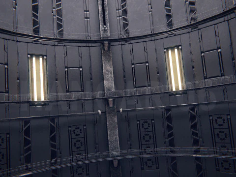 Hangar 06 Fantascienza PBR Modello 3D