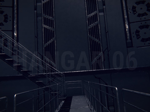 Hangar 06 Sci-Fi PBR 3D Model