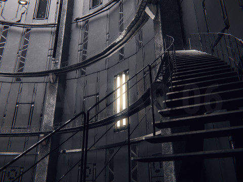 Hangar 06 Sci-Fi PBR 3D Model