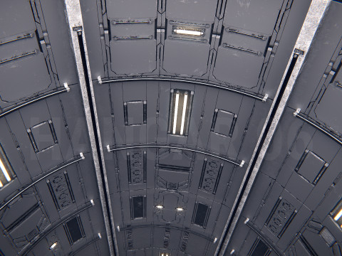 Hangar 06 Sci-Fi PBR 3D Model