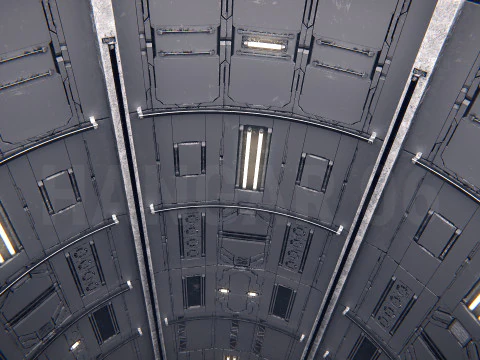 Hangar 06 Fantascienza PBR Modello 3D