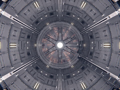 Hangar 06 Sci-Fi PBR 3D Model