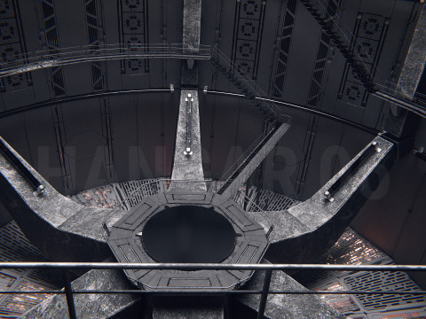 Hangar 06 Sci-Fi PBR 3D Model