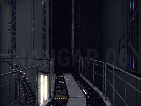 Hangar 06 Sci-Fi PBR 3D Model