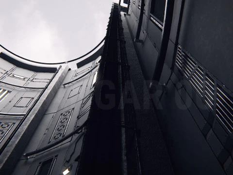 Hangar 06 Fantascienza PBR Modello 3D