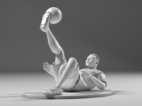 Footballer 05 FlipStrike 01 Stl 3D 打印模型
