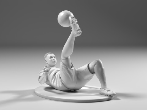 Footballer 05 FlipStrike 01 Stl 3D Принт Модель