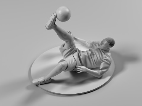 Footballer 05 FlipStrike 01 Stl 3D Принт Модель