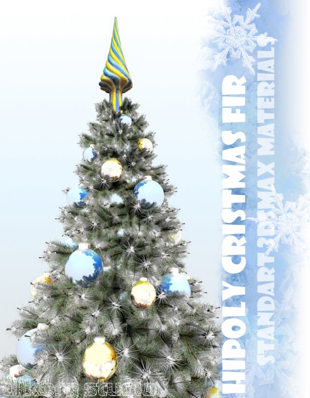 christmas hipoly fir 3D मॉडल .c4d .max .obj .3ds .fbx .stl .blend 