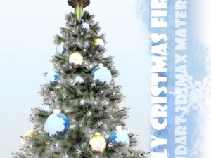 christmas hipoly fir Modelo 3D