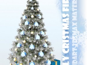 christmas hipoly fir 3D मॉडल