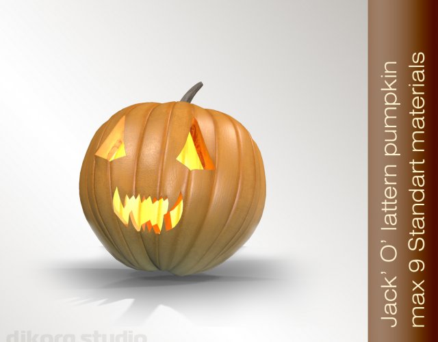 halloween pumpkin jackolantern 3D Model .c4d .max .obj .3ds .fbx .stl .blend 