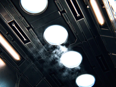 Sci-Fi Corridor PBR 3D Model