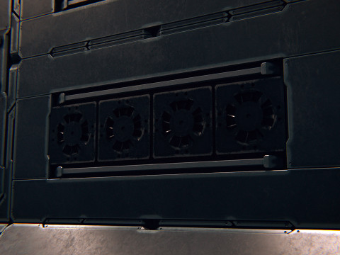 Sci-Fi Corridor PBR 3D Model