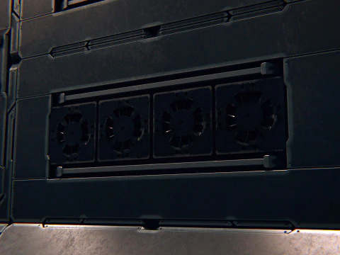 Sci-Fi Corridor PBR 3D Model