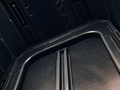 Sci-Fi Corridor PBR 3D Model