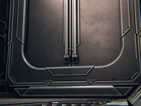 Sci-Fi Corridor PBR 3D Model