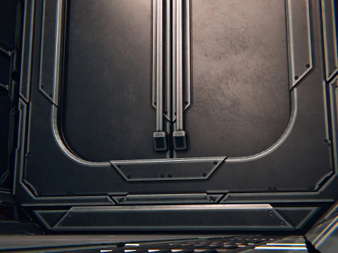 Sci-Fi Corridor PBR 3D Model