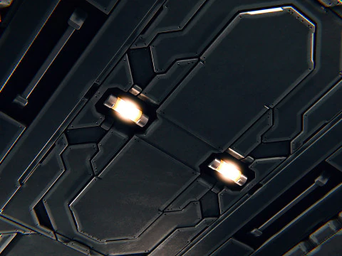 Sci-Fi Corridor PBR 3D Model