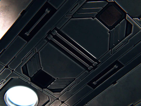 Sci-Fi Corridor PBR 3D Model