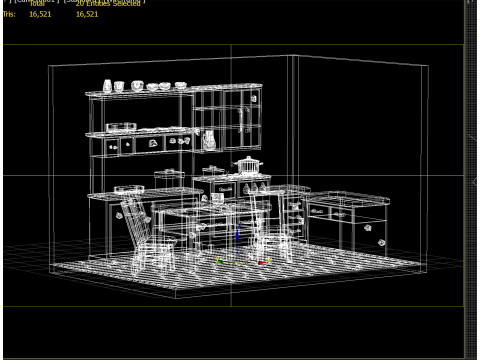 Stylized Kitchen Interior 01 PBR 3D Model