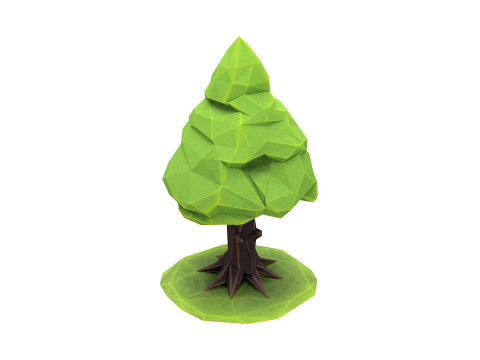 Stylized Fir Tree 01 PBR 3D Model