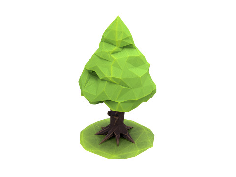 Stylized Fir Tree 01 PBR 3D Model