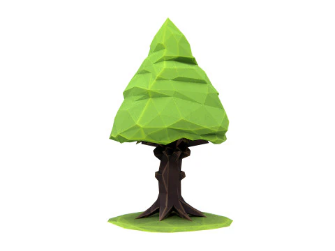 Stylized Fir Tree 01 PBR 3D Model
