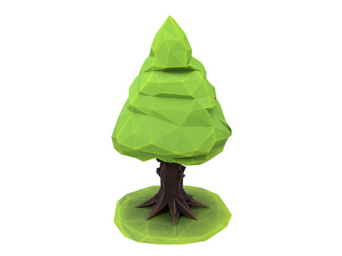 Stylized Fir Tree 01 PBR 3D Model