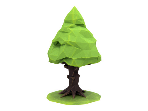Stylized Fir Tree 01 PBR 3D Model