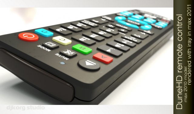 dune hd remote control Modelo 3D .c4d .max .obj .3ds .fbx .stl .blend 