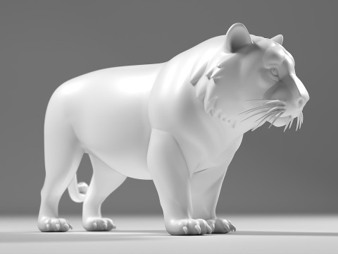 Cartoon tijger STL 3D printmodel