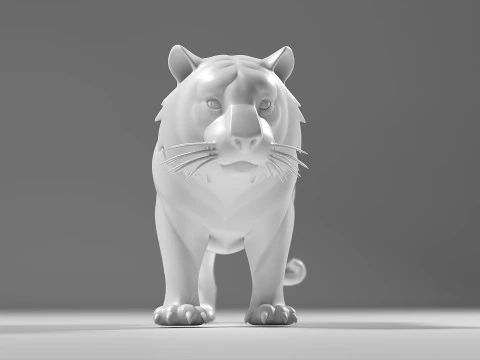 Cartoon Tiger STL 3D Print Model