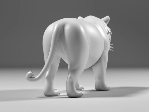 Cartoon Tiger STL 3D Print Model