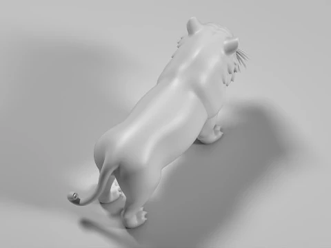 Cartoon Tiger STL 3D Print Model