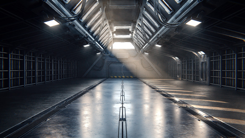 Hangar 08 PBR 3D Model .c4d .max .obj .3ds .fbx .stl .blend