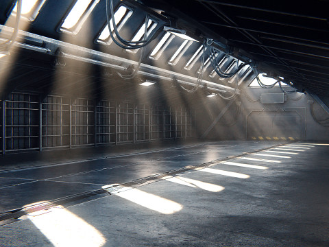 Hangar 08 PBR 3D Model